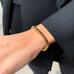 VINTAGE, Chunky Square Bracelet, Gold