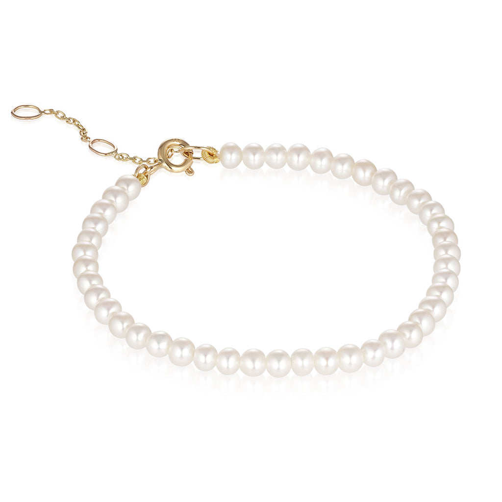 TOKYO, Sengakuji pearl Bracelet, Gold/Pearl/White