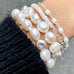 BRETAGNE, Crozon Pearl Bracelet, White/Silver