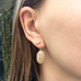 SUPER ELLIPSE, Large Earring, Gold/White