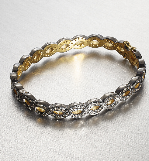 DIAMONDS, All braided s2, darkSilver/gold lining